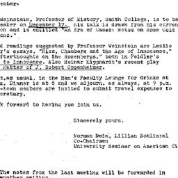 Announcements, 1970-12-08. ...