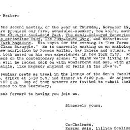 Announcements, 1970-11-04. ...