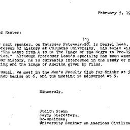 Announcements, 1972-02-07. ...