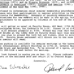 Announcements, 1985-11-25. ...