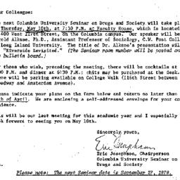 Announcements, 1979-04-19. ...