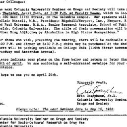Announcements, 1980-04-07. ...
