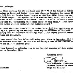 Announcements, 1977-09-09. ...