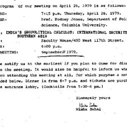 Announcements, 1979-04-08. ...