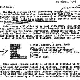 Announcements, 1978-03-22. ...