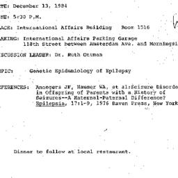 Announcements, 1984-12-13. ...