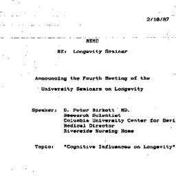 Announcements, 1987-02-10. ...