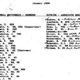 Minutes, 1987-01-30. Longev...