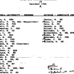 Minutes, 1986-12-12. Longev...