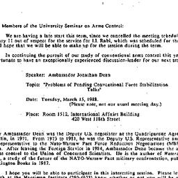 Announcements, 1988-03-15. ...