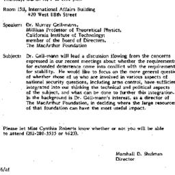 Announcements, 1983-03-09. ...