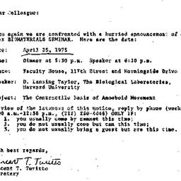 Announcements, 1975-04-16. ...
