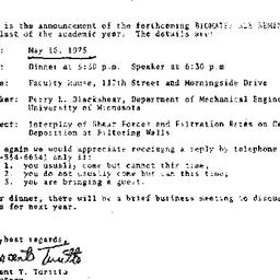 Announcements, 1975-05-05. ...