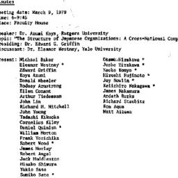 Minutes, 1979-03-09. Modern...