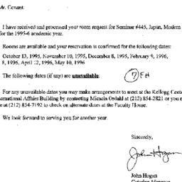 Correspondence, 1996-07-28....