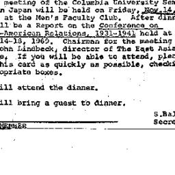 Announcements, 1969-11-14. ...