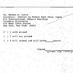 Announcements, 1974-10-11. ...