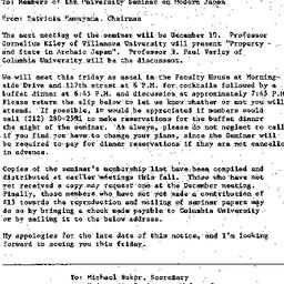 Announcements, 1982-12-10. ...