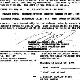 Announcements, 1991-04-17. ...