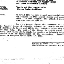 Announcements, 1993-04-28. ...