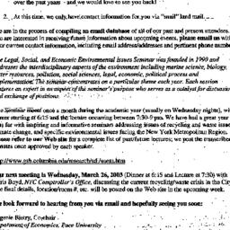 Correspondence, 2003-03-06....