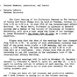 Announcements, 1981-10-13. ...