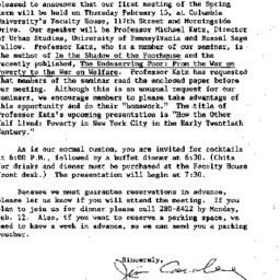 Announcements, 1990-01-22. ...