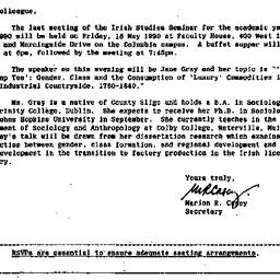 Announcements, 1990-04-29. ...
