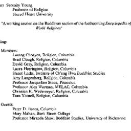 Minutes, 1993-10-14. Buddhi...