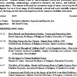Schedules, Buddhist Studies...