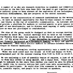 Announcements, 1963-10-11. ...