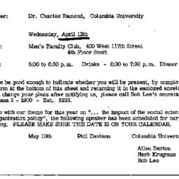 Announcements, 1966-04-12. ...