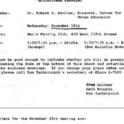 Announcements, 1967-11-15. ...