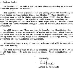 Announcements, 1981-10-15. ...