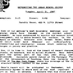 Announcements, 1987-04-21. ...