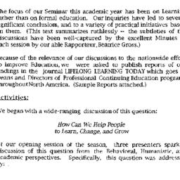 Seminar conclusion paper, I...