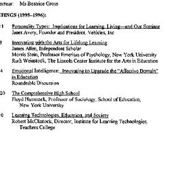 Schedules, Innovation in Ed...