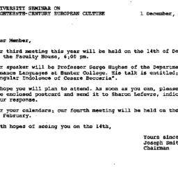 Announcements, 1978-12-01. ...