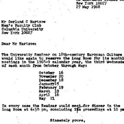 Correspondence, 1969-05-27....