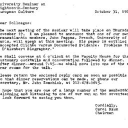 Announcements, 1983-10-31. ...