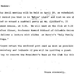 Announcements, 1972-04-05. ...