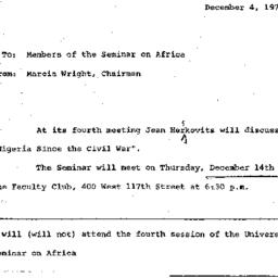 Announcements, 1972-12-04. ...
