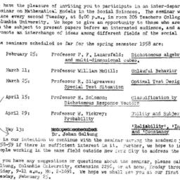 Announcements, 1958-02-14. ...