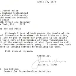 Correspondence, 1974-04-24....