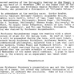 Minutes, 1984-11-21. The Th...