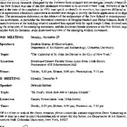 Announcements, 1996-11-25. ...