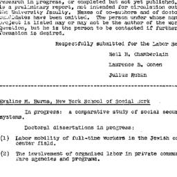 Handouts, 1957-04-03. Labor...