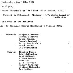 Minutes, 1970-05-13. Labor,...