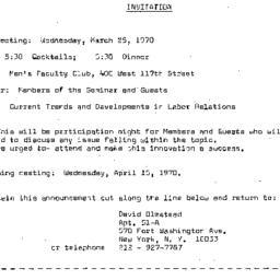 Announcements, 1970-03-25. ...