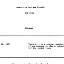 Announcements, 1963-05-22. ...